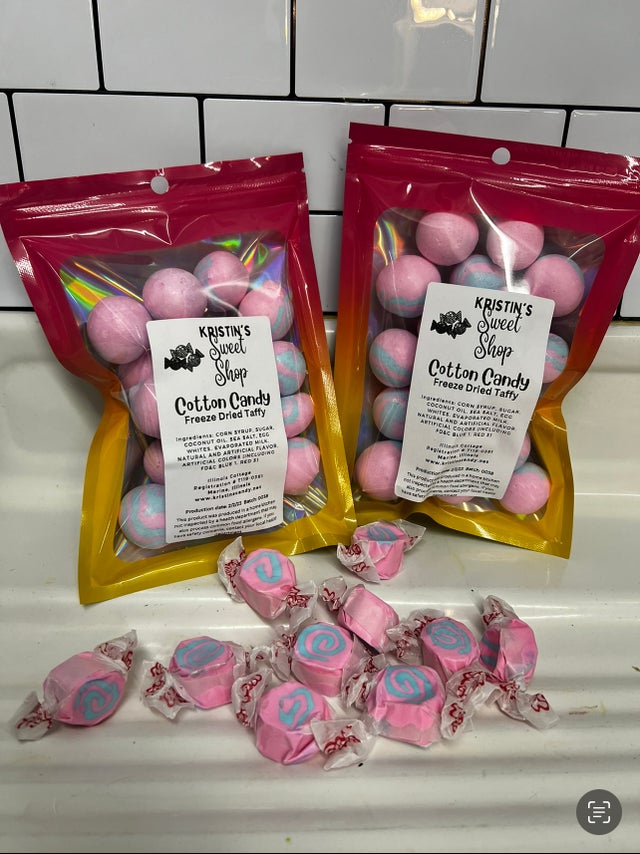 Freeze Dried Taffy Cinnamon Candy 8 Oz Bag 